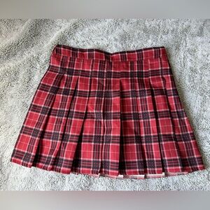 Red Plaid Skirt